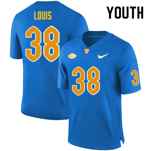 Youth #38 Kyle Louis Pitt Panthers College Football Jerseys Sale-Royal